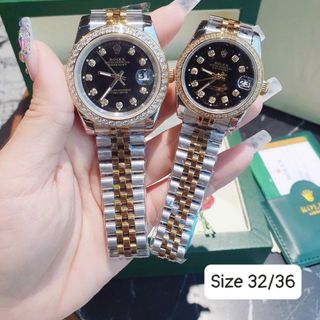 ĐỒNG HỒ NAM NỮ CAO CẤP RÔLET MẶT KÍNH SAPHIRE VIỀN HỘT