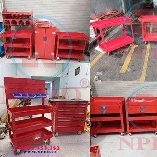 XE ĐẨY ĐỒ NGHỀ 3 NGĂN CÓ BẢNG TREO
