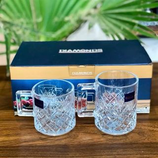 BỘ 6 LY THỦY TINH CÓ QUAI CẦM VUÔNG - DUNG TÍCH 300ML