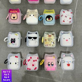 Vỏ bảo vệ tai nghe Airpods Tai Mèo 3D