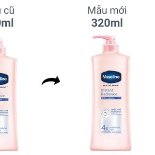 Sữa dưỡng thể Vaseline Healthy Bright Instant Radiance trắng da tức thì 320ml