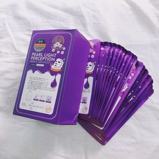 Mặt Nạ Pearl Light Perception Tím Maycreate Dưỡng Trắng