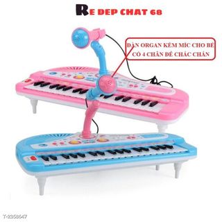 Đàn organ điện tử có micro kèm sạc pin, đồ chơi đàn piano 37 phím, đồ chơi giáo dục âm nhạc