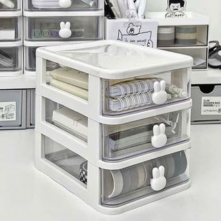 Hộp Nhựa 3 Tầng - trắng