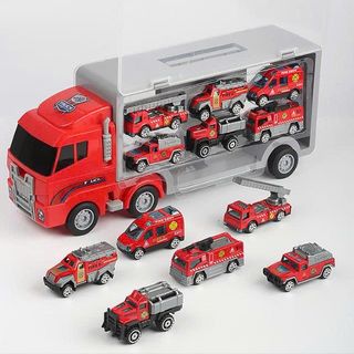 XE TẢI ĐỒ CHƠI NHIỀU NGĂN KÈM 6 XE