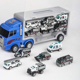 XE TẢI ĐỒ CHƠI NHIỀU NGĂN KÈM 6 XE