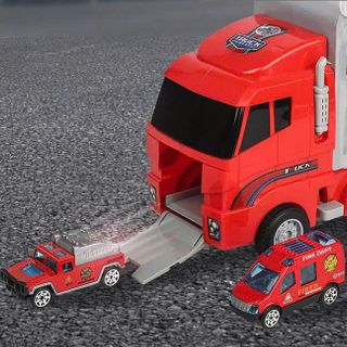 XE TẢI ĐỒ CHƠI NHIỀU NGĂN KÈM 6 XE