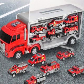 XE TẢI ĐỒ CHƠI NHIỀU NGĂN KÈM 6 XE