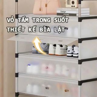 Kệ Giày 5 Tầng Có Nắp- clip