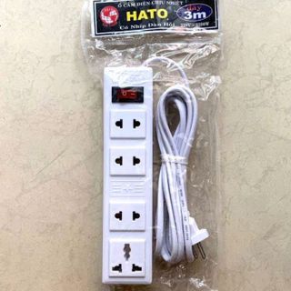 Ổ CẮM ĐIỆN 4 PHÍCH CÔNG TẮC DÂY DÀI 3M HATO
