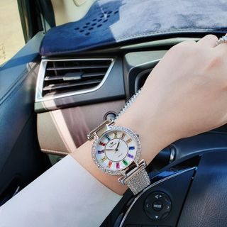 ĐỒNG HỒ NỮ CHÍNH HÃNG MỚI NHẤT FUNMEI F4604 FULL ĐÁ PHA LÊ ĐI KÈM TEM KÍCH HOẠT ĐIỆN TỬ