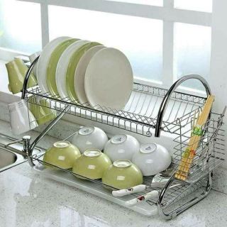 Kệ úp bát 2 tầng Inox