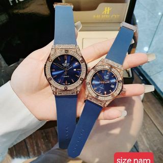 SALE BỎ MẪU ĐỒNG HỒ NAM NỮ THỜI TRANG HUPLOT VIỀN HỘT NHỎ