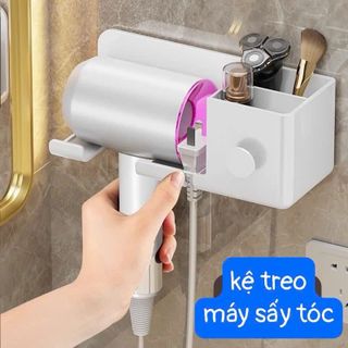 Kệ Treo Mấy Sấy Đa Năng- kèm miếng dán - clip