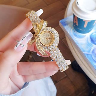 SET ĐỒNG HỒ NỮ CHÍNH HÃNG FUNMEI MẶT NƠ FULL ĐÁ FULLBOX TEM