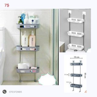 Kệ nhà vệ sinh 3 tầng dán tường