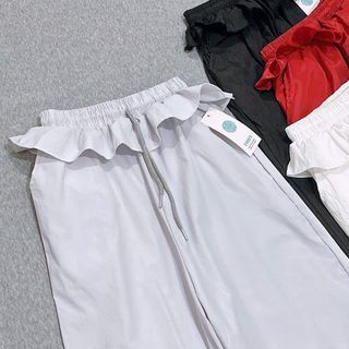 Quần Ống Rộng Lưng BÈO Dây Rút LAI Chất Dù Nhăn Freesize Dưới 65kg