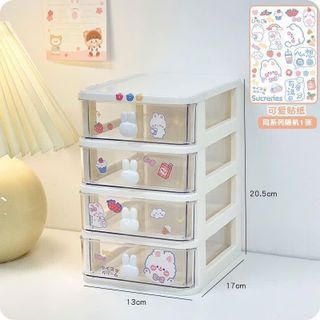 Hộp Nhựa 4 Tầng – Trắng