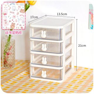 Kệ mỹ phẩm ngăn kéo Thỏ 4 tầng