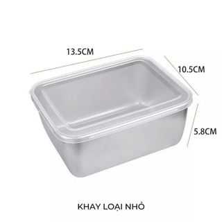 Combo 5 Hộp Khay Inox Nhỏ - Kèm Nắp – clip