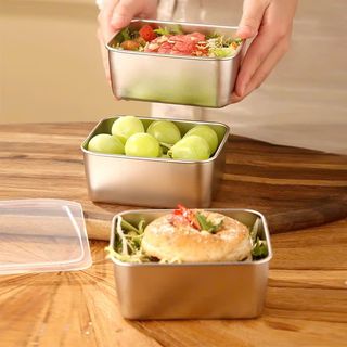 Combo 5 Hộp Khay Inox Nhỏ - Kèm Nắp – clip