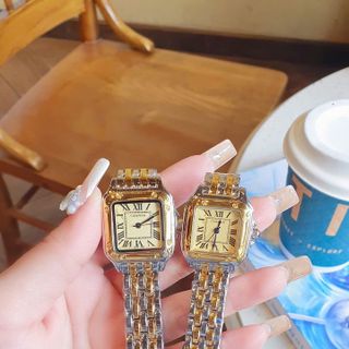 SALE BỎ MẪU ĐỒNG HỒ NAM NỮ TRUNG CẤP CATIƠR MẶT VUÔNG KHOÁ BƯỚM