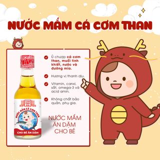 NƯỚC MẮM CÁ CƠM THAN LÀNG CHÀI XƯA CHO BÉ ĂN DẶM TỪ 6 THÁNG TUỔI, AN TOÀN, NHIỀU CÁ ÍT MUỐI CHỨA NHIỀU VITAMIN 60ML/CHAI - LÀNG CHÀI XƯA