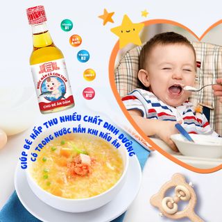 NƯỚC MẮM CÁ CƠM THAN LÀNG CHÀI XƯA CHO BÉ ĂN DẶM TỪ 6 THÁNG TUỔI, AN TOÀN, NHIỀU CÁ ÍT MUỐI CHỨA NHIỀU VITAMIN 60ML/CHAI - LÀNG CHÀI XƯA