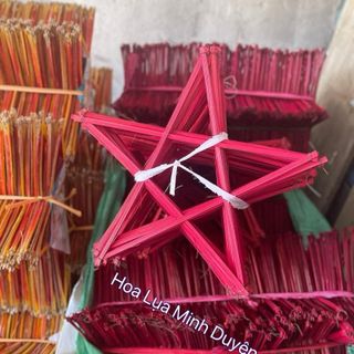 Khung Đèn Ông Sao Nhuộm Đỏ , Đèn Ông Sao Nan Tre , Decor Trang Trí Trung Thu , Đủ Size