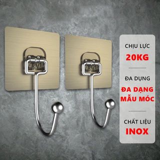 Móc dán tường khuy dài 304 (BẠC)