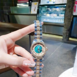 SALE BỎ MẪU ĐỒNG HỒ NỮ THỜI TRANG DAVÊNA MẶT XANH LA MÃ