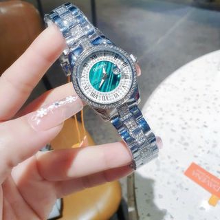 SALE BỎ MẪU ĐỒNG HỒ NỮ THỜI TRANG DAVÊNA MẶT XANH LA MÃ