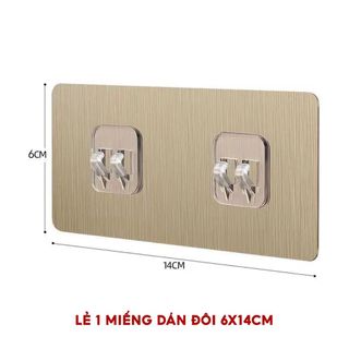 Miếng dán kệ inox 6x14cm dài