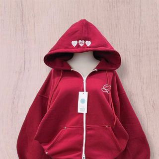 Áo Khoác Nỉ Bông Khóa 2 Chiều Form Rộng Thêu "BAD BLOOD" - Free Size
