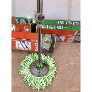 SA333 Chổi lau nhà Song Anh Xoay 360 độ, cán dài 1.35m SIÊU NHẸ bàn inox, khoá trợ lực siêu bền