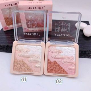 Phấn má hồng , phấn mắt , Highlight 4in1 AnyLady Glow Fleur