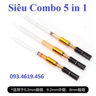 Hộp Đầu Tẩu Lọc Thuốc Lá 5 cái, Sử Dụng Lại Nhiều Lần, Dùng Cho Cả Các Size Nhỏ, Vừa và To, Bảo vệ sức khỏe, giá sỉ - giá buôn