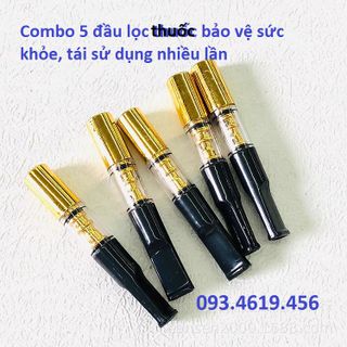 Hộp Đầu Tẩu Lọc Thuốc Lá 5 cái, Sử Dụng Lại Nhiều Lần, Dùng Cho Cả Các Size Nhỏ, Vừa và To, Bảo vệ sức khỏe, giá sỉ - giá buôn