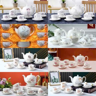 BỘ BÌNH TRÀ HỌA TIẾT SANG TRỌNG HÀN QUỐC