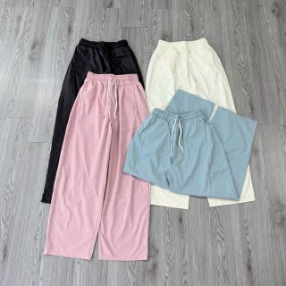 Quần Baggy Thụng Cạp Chun Lưng Cao Tôn Dáng - Chất Liệu Dù Gió Đứng Form Dễ Mặc Freesize Dưới 65kg