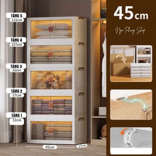 Tủ gấp gọn 5 tầng 45cm