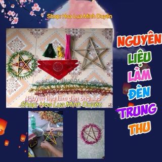 Combo 10 Set Nguyên Liệu Làm Đèn Ông Sao , Chiec  Đèn Ông Sao Cho Trẻ Tự Làm , Cách Làm Đèn Ong Sao