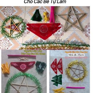 Combo 10 Set Nguyên Liệu Làm Đèn Ông Sao , Chiec  Đèn Ông Sao Cho Trẻ Tự Làm , Cách Làm Đèn Ong Sao