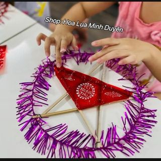 Combo 10 Set Nguyên Liệu Làm Đèn Ông Sao , Chiec  Đèn Ông Sao Cho Trẻ Tự Làm , Cách Làm Đèn Ong Sao