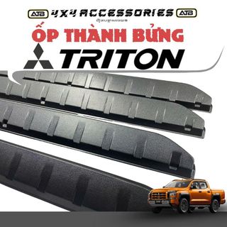 Ốp Chống Trầy Thành Bửng Xe Bán Tải Mitsubisi Triton 2024–2025 Phụ Kiện Bảo Vệ Thành Bửng Sau Bằng Nhựa ABS