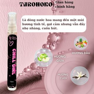 [Vỏ chai tròn] Nước hoa Nam Nữ (5 mùi) 10ml - Perfume Body Mát Mẻ & Tự tin - Tarohoko