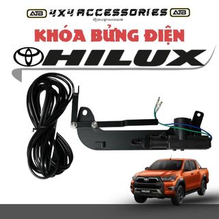 Khóa Bửng, Lock Bửng Điện Cho Toyota Hilux - Tích Hợp Chìa Khóa Zin, Phụ Kiện Cho Xe Bán Tải