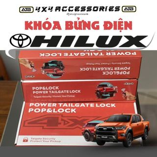 Khóa Bửng, Lock Bửng Điện Cho Toyota Hilux - Tích Hợp Chìa Khóa Zin, Phụ Kiện Cho Xe Bán Tải