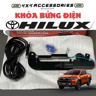 Khóa Bửng, Lock Bửng Điện Cho Toyota Hilux - Tích Hợp Chìa Khóa Zin, Phụ Kiện Cho Xe Bán Tải