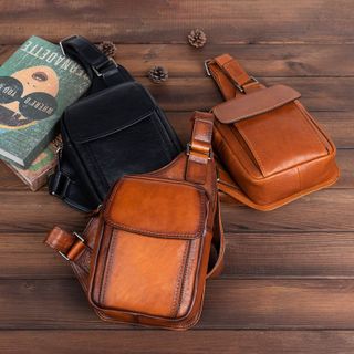 Túi đeo trước ngực nam da bò thật 12048
